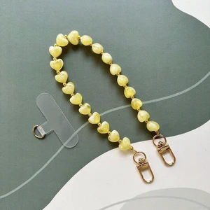 Bks Heart Shaped Phone Lanyard Faux Stone Acrylic Bead Bag Charm Compatible With Android And Most Smartphones For Birthday Gift Bks Heart Shaped Phone Lanyard Faux Stone Acrylic Bead Bag Charm Compatible With Android And Most Smartphones For Birthday Gift