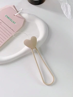 Bks Heart Shaped Silicone Phone Lanyard Minimalist Luxury Charm for Mother Family Birthday Holiday Gift Bks Heart Shaped Silicone Phone Lanyard Minimalist Luxury Charm for Mother Family Birthday Holiday Gift