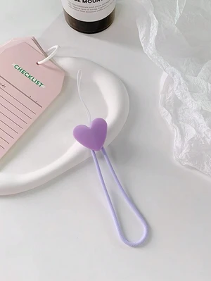 Bks Heart Shaped Silicone Phone Lanyard Minimalist Luxury Charm for Mother Family Birthday Holiday Gift Bks Heart Shaped Silicone Phone Lanyard Minimalist Luxury Charm for Mother Family Birthday Holiday Gift