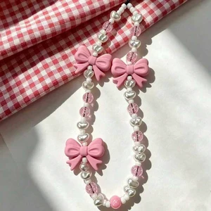 Bks Pearl Pink Butterfly Phone Lanyard Cute Chain Gift for Mother Family Friends Birthday Holiday Bks Pearl Pink Butterfly Phone Lanyard Cute Chain Gift for Mother Family Friends Birthday Holiday
