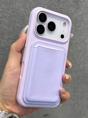 Bks Silicone Magnetic Wireless Charging Card Holder Phone Case Compatible With iPhone 17 Pro Max 16 15 14 13 12 11 Plus Mauve Purple Bks Silicone Magnetic Wireless Charging Card Holder Phone Case Compatible With iPhone 17 Pro Max 16 15 14 13 12 11 Plus Mauve Purple