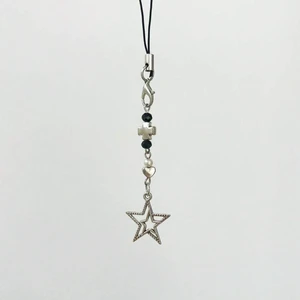 Bks Black 8-Shaped Bead Pentagram Starburst Chain Phone Lanyard Y2K Retro Grunge Style Gift for Mother Family Friends Birthday Holiday Bks Black 8-Shaped Bead Pentagram Starburst Chain Phone Lanyard Y2K Retro Grunge Style Gift for Mother Family Friends Birthday Holiday