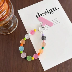 Bks Gradient Beaded Phone Chain Lanyard with Card Holder, Universal Strap for Camera Earphone Case Key Bag Water Bottle Bks Gradient Beaded Phone Chain Lanyard with Card Holder, Universal Strap for Camera Earphone Case Key Bag Water Bottle