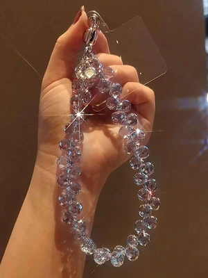 Bks Crystal Flower Pendant Oil Drop Phone Chain, Unique High-End Women's Charm, Beaded Bracelet Wrist Strap Anti-Lost Lanyard Compatible With Android Smartphone Bks Crystal Flower Pendant Oil Drop Phone Chain, Unique High-End Women's Charm, Beaded Bracelet Wrist Strap Anti-Lost Lanyard Compatible With Android Smartphone
