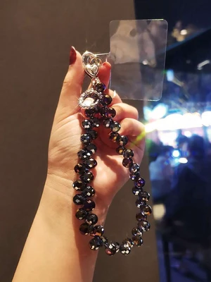 Bks Crystal Flower Pendant Oil Drop Phone Chain, Unique High-End Women's Charm, Beaded Bracelet Wrist Strap Anti-Lost Lanyard Compatible With Android Smartphone Bks Crystal Flower Pendant Oil Drop Phone Chain, Unique High-End Women's Charm, Beaded Bracelet Wrist Strap Anti-Lost Lanyard Compatible With Android Smartphone