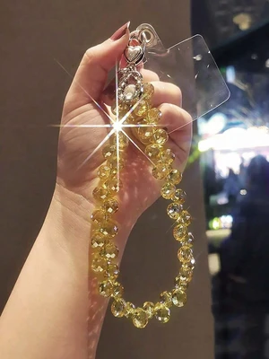 Bks Crystal Flower Pendant Oil Drop Phone Chain, Unique High-End Women's Charm, Beaded Bracelet Wrist Strap Anti-Lost Lanyard Compatible With Android Smartphone Bks Crystal Flower Pendant Oil Drop Phone Chain, Unique High-End Women's Charm, Beaded Bracelet Wrist Strap Anti-Lost Lanyard Compatible With Android Smartphone