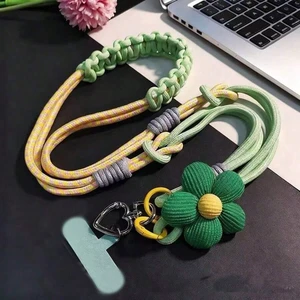 Bks 3D Fabric Flower Phone Lanyard, Detachable Heart Buckle Strap, Y2K Sweet Style Wrist Band for Girls School Travel Outdoor Party Bks 3D Fabric Flower Phone Lanyard, Detachable Heart Buckle Strap, Y2K Sweet Style Wrist Band for Girls School Travel Outdoor Party