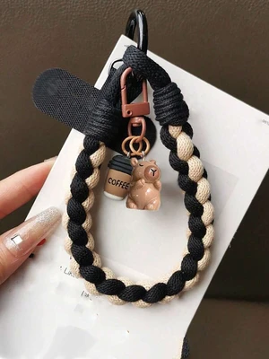 Bks Phone Lanyard Wrist Strap Colorblock Braided Cord Short Hanging Chain Durable Outdoor Use Bks Phone Lanyard Wrist Strap Colorblock Braided Cord Short Hanging Chain Durable Outdoor Use