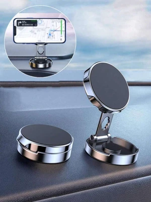 Bks 720° Foldable Magnetic Car Phone Holder All-Metal Strong Magnet Adhesive Navigation For Dashboards 360° Rotation Portrait Landscape Bks 720° Foldable Magnetic Car Phone Holder All-Metal Strong Magnet Adhesive Navigation For Dashboards 360° Rotation Portrait Landscape