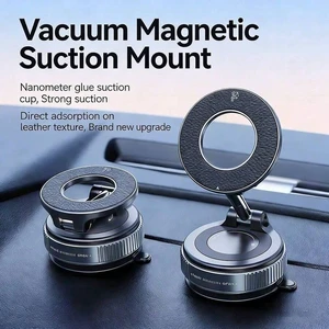 Bks Magnetic Leather Texture Car Phone Holder, 360° Rotatable Suction Cup, Anti-UV Epoxy Resin, Universal Dashboard Windshield Navigation Bracket Bks Magnetic Leather Texture Car Phone Holder, 360° Rotatable Suction Cup, Anti-UV Epoxy Resin, Universal Dashboard Windshield Navigation Bracket