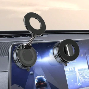 Bks Premium Vacuum Suction Magnetic Car Phone Mount 360 Rotation Foldable Arm N52 Magnet For Flat Surfaces Dashboard Windshield Bks Premium Vacuum Suction Magnetic Car Phone Mount 360 Rotation Foldable Arm N52 Magnet For Flat Surfaces Dashboard Windshield
