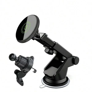 Bks Magnetic Car Mount Charger 2 in 1 Wireless Charging Holder for iPhone 17 16 15 14 13 12 Series Vent Dashboard Suction Cup Bks Magnetic Car Mount Charger 2 in 1 Wireless Charging Holder for iPhone 17 16 15 14 13 12 Series Vent Dashboard Suction Cup