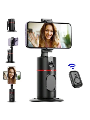 Bks Automatic Face Tracking Phone Holder Tripod with Remote Control, 360 Rotation Smart Selfie Stick for Smartphone Live Streaming Bks Automatic Face Tracking Phone Holder Tripod with Remote Control, 360 Rotation Smart Selfie Stick for Smartphone Live Streaming