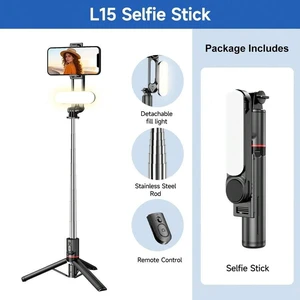 Bks Extendable Bluetooth Selfie Stick Tripod, Foldable Phone Holder with Detachable Fill Light, Stable Stand for Smartphones, Indoor Outdoor Video Recording Live Streaming Travel Vlog Bks Extendable Bluetooth Selfie Stick Tripod, Foldable Phone Holder with Detachable Fill Light, Stable Stand for Smartphones, Indoor Outdoor Video Recording Live Streaming Travel Vlog