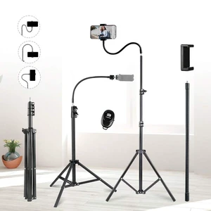 Bks 63-Inch Aluminum Alloy Tripod Selfie Stick With Bluetooth Remote, 35cm Flexible Hose, 1/4-Inch Interface for Smartphones and Cameras Bks 63-Inch Aluminum Alloy Tripod Selfie Stick With Bluetooth Remote, 35cm Flexible Hose, 1/4-Inch Interface for Smartphones and Cameras