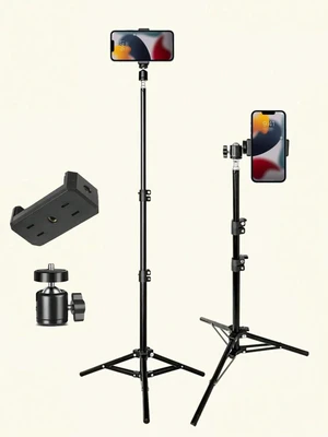 Bks Lightweight 82.67-Inch Tripod With Selfie Stick And Phone Holder For Video Recording, Photography, Live Streaming Bks Lightweight 82.67-Inch Tripod With Selfie Stick And Phone Holder For Video Recording, Photography, Live Streaming
