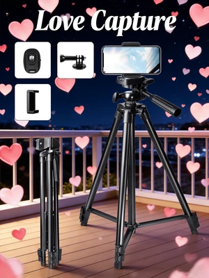 Bks Portable Adjustable Tripod with Bluetooth Remote Control, 5-Piece Accessory Set for Mobile Phones and Cameras, Easy DIY Live Light Setup Bks Portable Adjustable Tripod with Bluetooth Remote Control, 5-Piece Accessory Set for Mobile Phones and Cameras, Easy DIY Live Light Setup