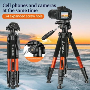 Bks Orange Collapsible Aluminum Tripod Monopod, Adjustable Height Camera Stand with Video Head Mount for DSLR Bks Orange Collapsible Aluminum Tripod Monopod, Adjustable Height Camera Stand with Video Head Mount for DSLR