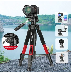 Bks Tripod Stand, Lightweight Aluminum Camera Support, Detachable Quick Release Plate, Universal Phone Clip, Max Height 63 Inch, For DSLR Vlog Live Streaming Outdoor Travel (Red) Bks Tripod Stand, Lightweight Aluminum Camera Support, Detachable Quick Release Plate, Universal Phone Clip, Max Height 63 Inch, For DSLR Vlog Live Streaming Outdoor Travel (Red)