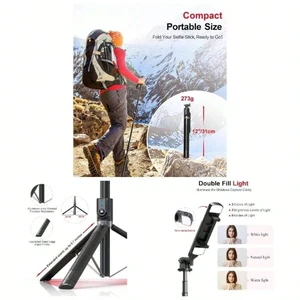 Bks Selfie Stick Phone Tripod With Remote And LED Fill Lights - 70 Inch Heigh Cell Phone Holder For Travel, Vlogging, Live Streaming Video And Photos, Phone Stand Compatible With IPhone And Android Bks Selfie Stick Phone Tripod With Remote And LED Fill Lights - 70 Inch Heigh Cell Phone Holder For Travel, Vlogging, Live Streaming Video And Photos, Phone Stand Compatible With IPhone And Android