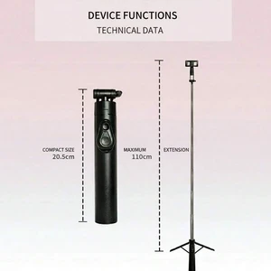 Bks 43 Inch Extendable Phone Tripod Selfie Stick Compact Travel Holder for Smartphones ADJUSTABLE Bks 43 Inch Extendable Phone Tripod Selfie Stick Compact Travel Holder for Smartphones ADJUSTABLE