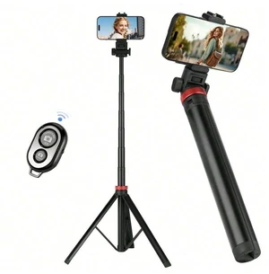 Bks Adjustable Height Sturdy Base Premium Tripod Design For Travel Compatible With IPhone Android Cameras Live Streaming Stable Recording Selfie Stick Vlogging Equipment 360 Rotation Bks Adjustable Height Sturdy Base Premium Tripod Design For Travel Compatible With IPhone Android Cameras Live Streaming Stable Recording Selfie Stick Vlogging Equipment 360 Rotation