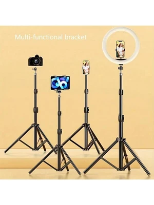 Bks Adjustable Iron Tripod Stand With Phone Holder Clip, Foldable Multi-Functional Camera Tripod, With Clamp-Type Fixation, Triangular Metal Stand, Suitable For Smartphones And Cameras Bks Adjustable Iron Tripod Stand With Phone Holder Clip, Foldable Multi-Functional Camera Tripod, With Clamp-Type Fixation, Triangular Metal Stand, Suitable For Smartphones And Cameras