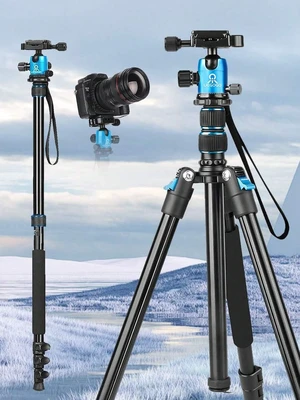 Bks 55-Inch Heavy Duty Aluminum Camera Tripod With Handbag And Phone Stand - Compatible With Monocular Camera, Phone, Projector, Ring Light For Easy Storage And Carrying (Red) For Iphone Android Phone Bks 55-Inch Heavy Duty Aluminum Camera Tripod With Handbag And Phone Stand - Compatible With Monocular Camera, Phone, Projector, Ring Light For Easy Storage And Carrying (Red) For Iphone Android Phone