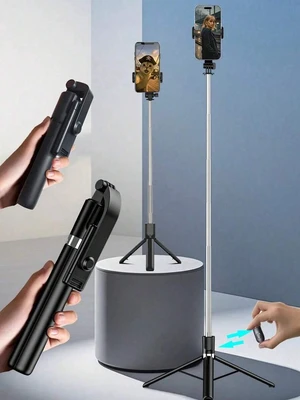 Bks Extendable Aluminum Alloy Selfie Stick Tripod With Fill Light Bluetooth Remote Compatible IOS Android Smartphones Bks Extendable Aluminum Alloy Selfie Stick Tripod With Fill Light Bluetooth Remote Compatible IOS Android Smartphones