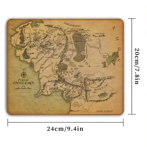 Bks Fantasy Map Print Gaming Mouse Pad Non-Slip Rubber Base Smooth Surface Portable Square Desk Mat for Office Laptop Desktop Retro Design Bks Fantasy Map Print Gaming Mouse Pad Non-Slip Rubber Base Smooth Surface Portable Square Desk Mat for Office Laptop Desktop Retro Design