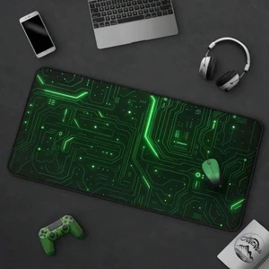 Bks Large Gaming Mouse Pad, Black Green Cyberpunk Grid Design, Extended Desk Mat for PC Gamer Setup Bks Large Gaming Mouse Pad, Black Green Cyberpunk Grid Design, Extended Desk Mat for PC Gamer Setup