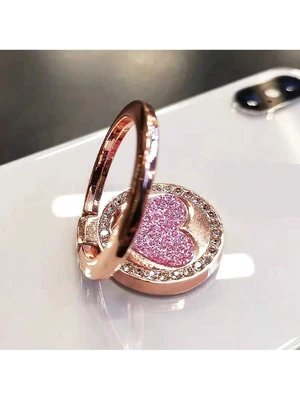 Bks Heart Metal Ring Buckle Phone Holder Universal Grip for iPhone Android Mobile Devices Finger Ring Stand Accessory Gift Bks Heart Metal Ring Buckle Phone Holder Universal Grip for iPhone Android Mobile Devices Finger Ring Stand Accessory Gift