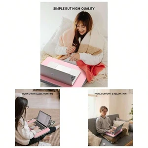 Bks Portable Lap Desk with Pillow Cushion for 15.6 Inch Laptop Bed Couch Carpet Stand Pink Bks Portable Lap Desk with Pillow Cushion for 15.6 Inch Laptop Bed Couch Carpet Stand Pink