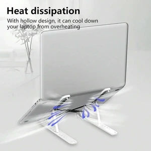 Bks Laptop Stand For Desk Adjustable Riser Foldable Portable Holder Ventilated Cooling Notebook for 10-15.6 Inch Tablet White Bks Laptop Stand For Desk Adjustable Riser Foldable Portable Holder Ventilated Cooling Notebook for 10-15.6 Inch Tablet White