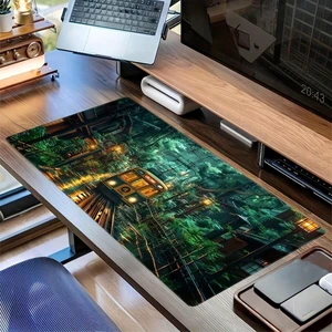 Bks Large High-Definition Rainforest Train Design Mouse Pad Extended Desktop Mat Non-Slip Rubber Base Durable Polyester Gaming Mat Bks Large High-Definition Rainforest Train Design Mouse Pad Extended Desktop Mat Non-Slip Rubber Base Durable Polyester Gaming Mat
