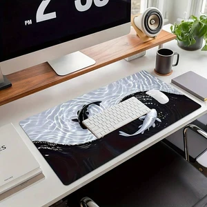 Bks Tai Chi Koi Pattern Gaming Mouse Pad, Non-Slip Rubber Base, Rectangular Desktop Mat for PC Office Home - Ideal Gift Bks Tai Chi Koi Pattern Gaming Mouse Pad, Non-Slip Rubber Base, Rectangular Desktop Mat for PC Office Home - Ideal Gift
