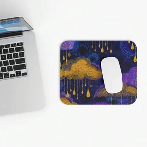 Bks 9.84x11.81in Rain Symbols Mouse Pad Celestial Night Sky Purple Design Desk Accessory Gift Idea Office Essential Bks 9.84x11.81in Rain Symbols Mouse Pad Celestial Night Sky Purple Design Desk Accessory Gift Idea Office Essential