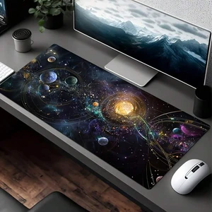 Bks Oversized Gaming Mouse Pad, UV Reactive Rubber Base, Washable Polyester, Colorful Game Machine Design for Desk E-Sports Bks Oversized Gaming Mouse Pad, UV Reactive Rubber Base, Washable Polyester, Colorful Game Machine Design for Desk E-Sports