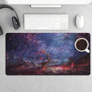 Bks Forest Nature Fantasy Scenery XL Extended Desk Mat 11.81x27.56in, Gaming Mouse Pad & Laptop Keyboard Mat, Functional Office Desk Accessory Bks Forest Nature Fantasy Scenery XL Extended Desk Mat 11.81x27.56in, Gaming Mouse Pad & Laptop Keyboard Mat, Functional Office Desk Accessory