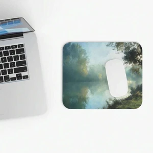 Bks Misty River Bank Mouse Pad 9.84x11.81in Watercolor Scene Desk Decor Office Gaming Accessories Bks Misty River Bank Mouse Pad 9.84x11.81in Watercolor Scene Desk Decor Office Gaming Accessories