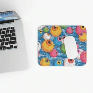 Bks Candy-Colored Swirling Eye Mouse Pad, Full-Width Polyester Fabric, Non-Slip Rubber Base for Gaming and Office Desk Decor Bks Candy-Colored Swirling Eye Mouse Pad, Full-Width Polyester Fabric, Non-Slip Rubber Base for Gaming and Office Desk Decor