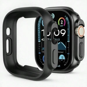 Bks 2 Pack Apple Watch Ultra Bumper Case Soft Shockproof Scratch Resistant Frame Matte Black Bks 2 Pack Apple Watch Ultra Bumper Case Soft Shockproof Scratch Resistant Frame Matte Black