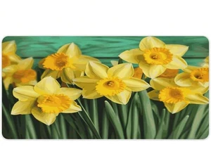 Bks Yellow Daffodils Flowers Desk Mat Large Mouse Pad Non-Slip Waterproof Rubber Base for Computer Keyboard Home Office Accessories 24x12in Bks Yellow Daffodils Flowers Desk Mat Large Mouse Pad Non-Slip Waterproof Rubber Base for Computer Keyboard Home Office Accessories 24x12in