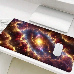 Bks Cosmic Nebula Pattern Mouse Pad, Rectangle Gaming Mouse Pad, Non-Slip Rubber Base Stitched Edge Desk Pad For Laptop Desktop Bks Cosmic Nebula Pattern Mouse Pad, Rectangle Gaming Mouse Pad, Non-Slip Rubber Base Stitched Edge Desk Pad For Laptop Desktop
