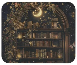 Bks Celestial Library Desk Mouse Pad | Polyester Fabric with Rubber Base for Gaming and Office Bks Celestial Library Desk Mouse Pad | Polyester Fabric with Rubber Base for Gaming and Office