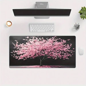 Bks XXL Gaming Mouse Pad, Cherry Blossom Print Desk Mat, Non-Slip Rubber Base, Large Office Computer Mousepad Bks XXL Gaming Mouse Pad, Cherry Blossom Print Desk Mat, Non-Slip Rubber Base, Large Office Computer Mousepad