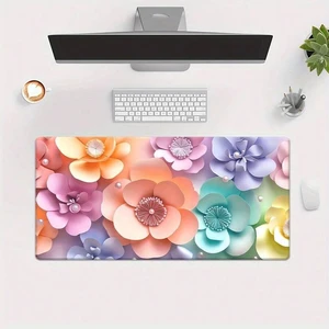 Bks XXL 3D Floral Desk Mat - HD Printed Non-Slip Rubber Base Soft Fabric Surface Gaming Mouse Pad For Computer Office Bks XXL 3D Floral Desk Mat - HD Printed Non-Slip Rubber Base Soft Fabric Surface Gaming Mouse Pad For Computer Office