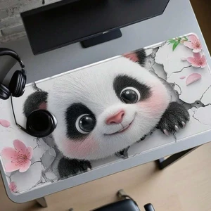 Bks Extra Large Gaming Mouse Pad, Cute Panda Floral Design, Non-Slip Base, Washable Surface, Extended Desk Mat for PC Office Setup Bks Extra Large Gaming Mouse Pad, Cute Panda Floral Design, Non-Slip Base, Washable Surface, Extended Desk Mat for PC Office Setup