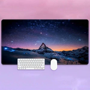 Bks Starry Night Sky Gaming Mouse Pad 23.6x13.8in - Non-Slip Rubber Base, Stitched Edges, Water-Resistant Desk Mat For Office And Home Bks Starry Night Sky Gaming Mouse Pad 23.6x13.8in - Non-Slip Rubber Base, Stitched Edges, Water-Resistant Desk Mat For Office And Home