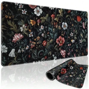 Bks Large Floral Mouse Pad 80x30cm Non-Slip Rubber Base Soft Fabric Surface Desk Mat for Gaming Office Student Bks Large Floral Mouse Pad 80x30cm Non-Slip Rubber Base Soft Fabric Surface Desk Mat for Gaming Office Student